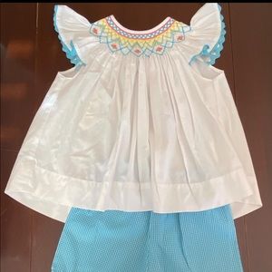 18 months. Remember Nguyen short set. Shorts have ruffles on bottom. So cute!!